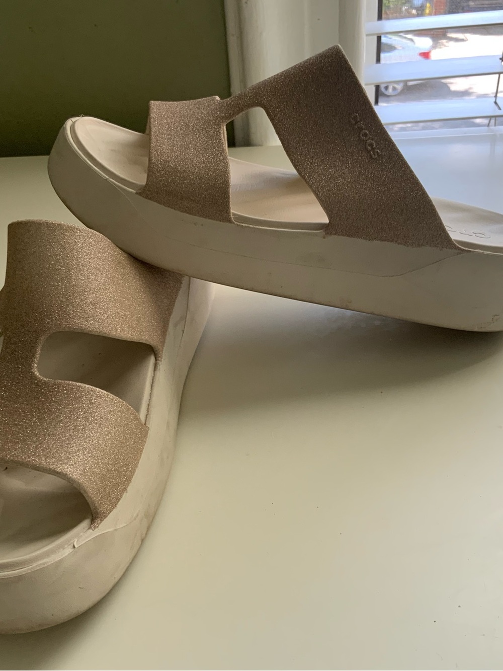 Crocs Platform H-strap Sandals - Women's Size 10W